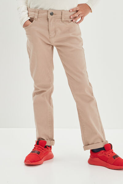 Pantalon regular sable garçon