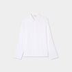 Chemise manches longues en gaze de coton blanc femme