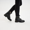 Boots &agrave; lacets et talons noir femme