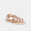 Sandales en cuir Kickers Brahmia rose fille