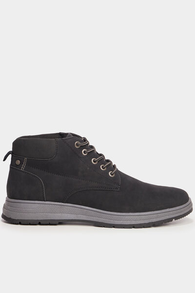 Baskets montantes &agrave; lacets noir homme