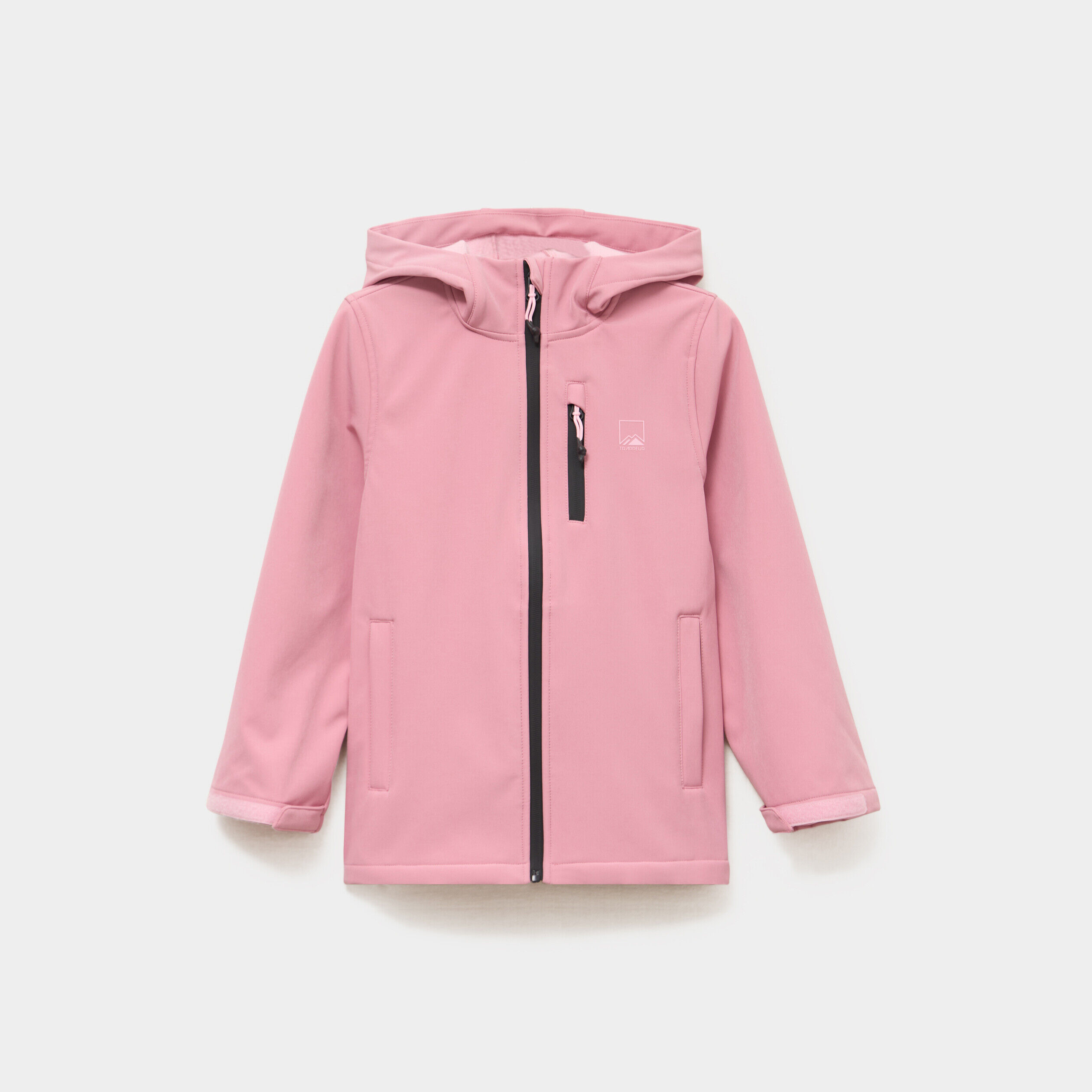 Blouson fourré déperlant à capuche vieux rose fille TRAPPEUR