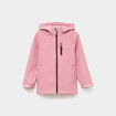 Blouson fourr&eacute; d&eacute;perlant &agrave; capuche vieux rose fille