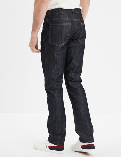 Jeans straight denim 5 poches denim brut homme