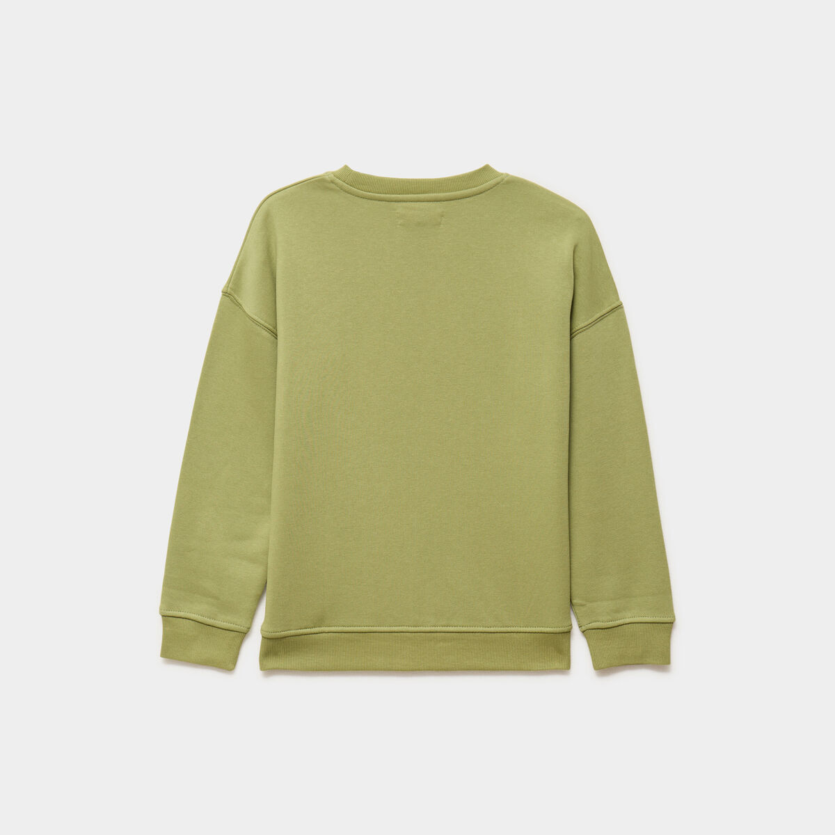 Sweat oversize manches longues col rond vert pastel gar&ccedil;on