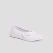 Ballerines en toile avec noeuds blanc femme