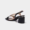 Sandales c&eacute;r&eacute;monie &agrave; talons 5 cm noir femme