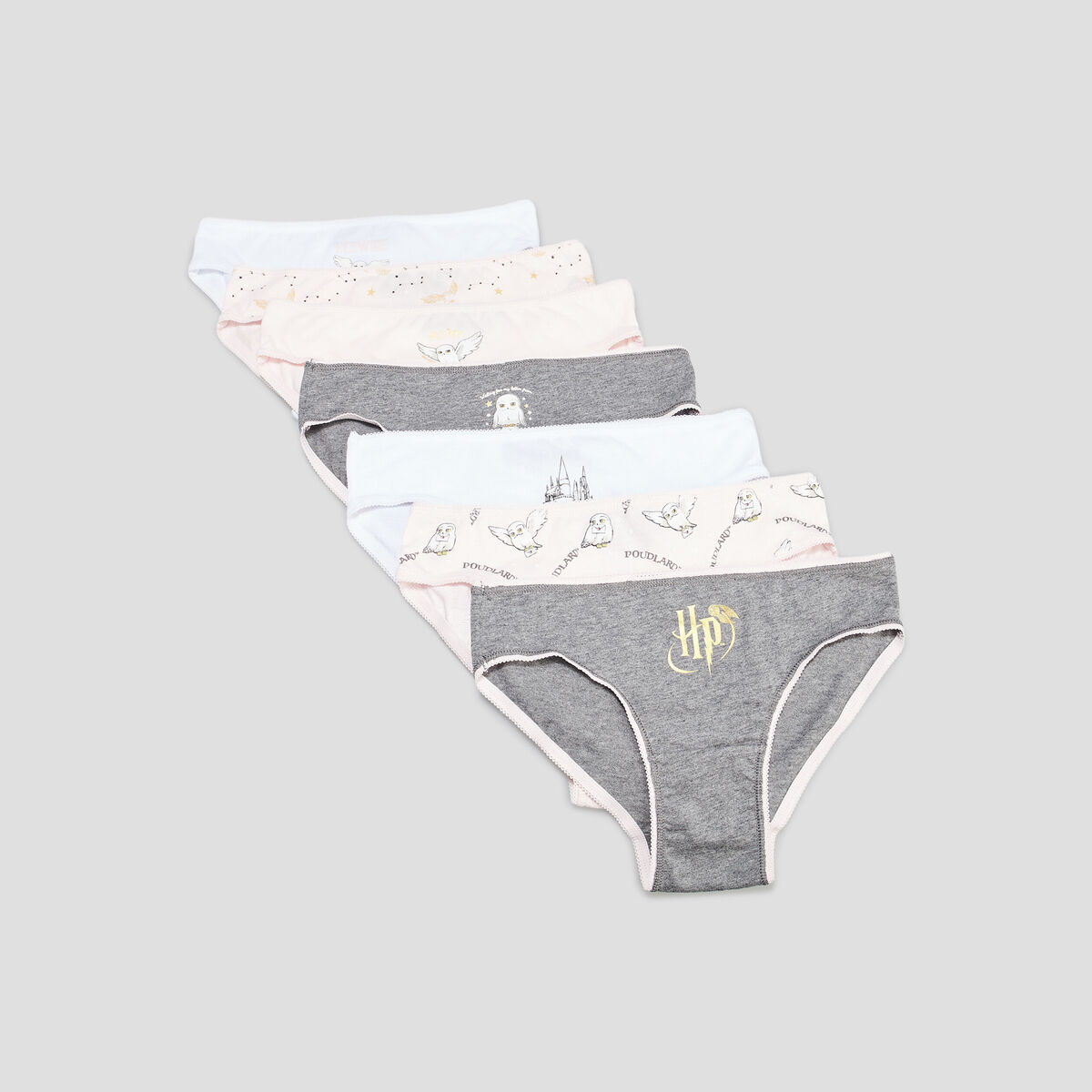 Lot 7 culottes coton Harry Potter rose fille