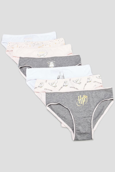Lot 7 culottes coton Harry Potter rose fille