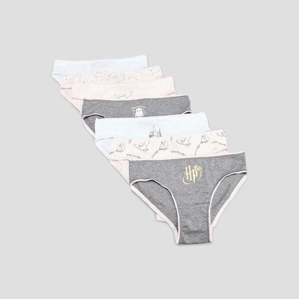 lot 7 culottes coton harry potter rose fille Lot 7 culottes coton Harry Potter rose fille