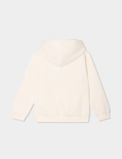 Sweat à capuche hoodie à logo Creeks creme fille