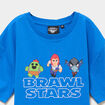 T-shirt col rond coton Brawl Stars bleu gar&ccedil;on