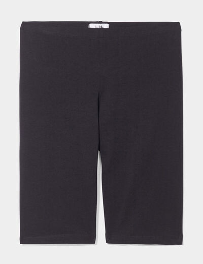 Legging court cycliste ajusté noir femme