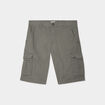 Bermuda short cargo poches &agrave; rabat coton gris homme