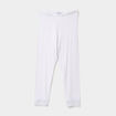 Legging 7/8&egrave;me avec dentelle blanc femme