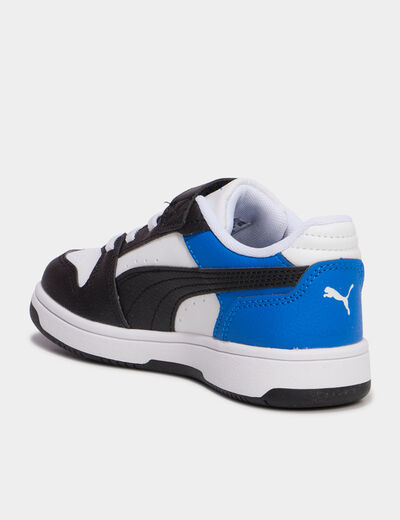 Baskets &agrave; scratchs Puma Rebound Slam bleu electrique gar&ccedil;on
