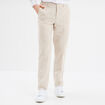Pantalon de costume chino lin mélangé gris clair homme