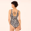 Maillot de bain une pièce croisé noir femme