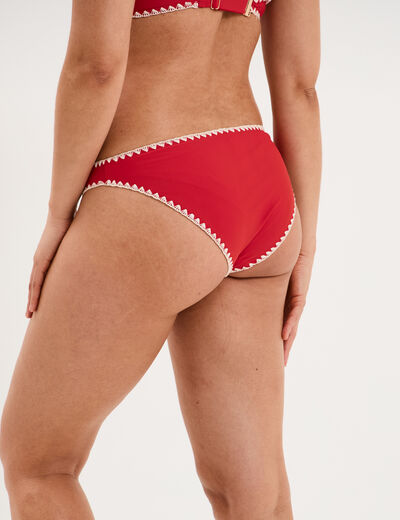 Bas de maillot de bain rouge femme