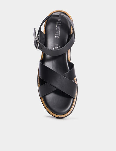 Sandales noir femme