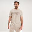 T-shirt manches courtes coton beige homme