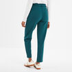 Pantalon city paperbag ceinturé 7/8ème vert canard femme