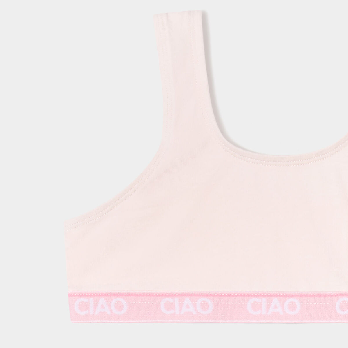 Soutien-gorge brassière coton rose poudrée fille