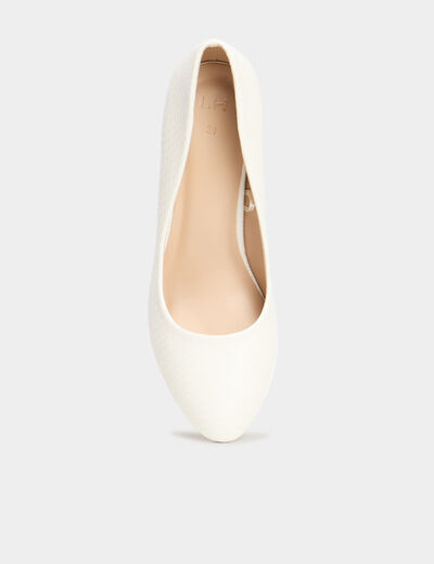 Escarpins irisés blanc femme