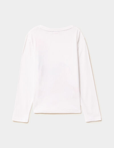 T-shirt manches longues Les Sisters blanc fille