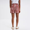 Short large crêpe avec pampilles terracotta femme