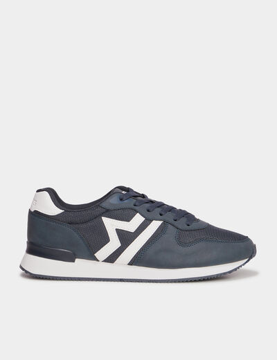 Chaussures running à lacets bleu foncé homme