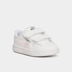 Tennis basses à scratchs Puma Smash blanc bébé fille