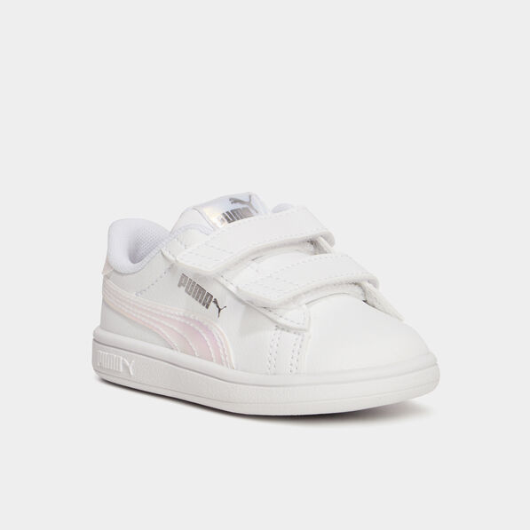 tennis basses a scratchs puma smash blanc bebef Tennis basses à scratchs Puma Smash blanc bébé fille