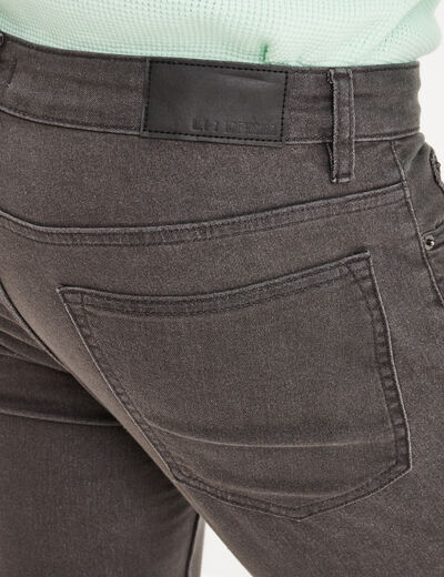 Jeans skinny 5 poches denim gris homme