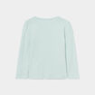 Lot 2 t-shirts manches longues coton bleu gris fille