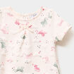 Robe effet matelassé manches courtes creme bébé fille