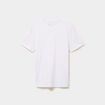 T-shirt col V slim stretch blanc homme
