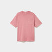 T-shirt droit col rond 1 poche coton vieux rose homme