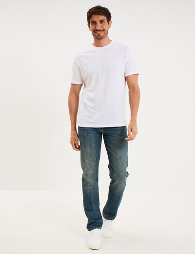 Jeans straight denim 5 poches denim dirty homme