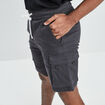 Bermuda cargo à coulisse gris foncé homme