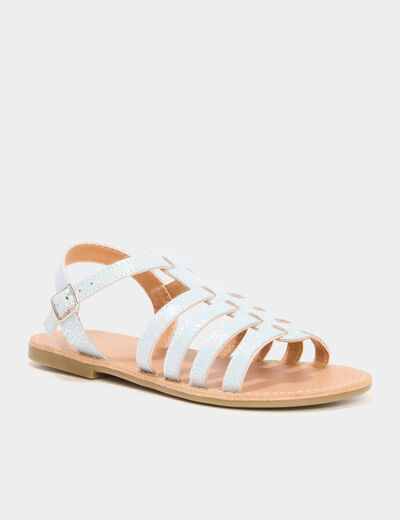 Sandales avec brides bleu ciel fille