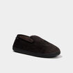Pantoufles fourr&eacute;es bout rond vert kaki homme