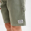 Bermuda large taille &eacute;lastiqu&eacute;e coton vert kaki gar&ccedil;on