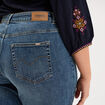 Jean flare 5 poches taille haute denim dirty femme grande taille