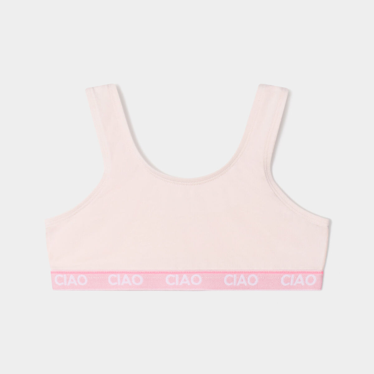 Soutien-gorge brassière coton rose poudrée fille