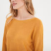 Pull manches longues jaune moutarde femme