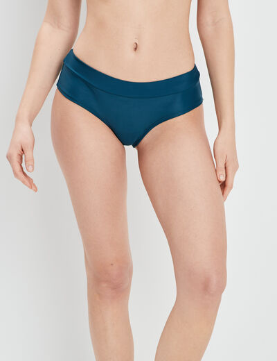 Bas de maillot de bain shorty bleu pétrole femme