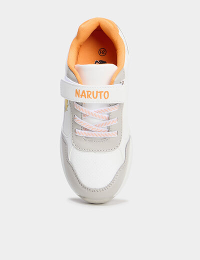 Baskets running à scratchs Naruto blanc garçon
