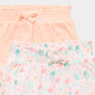 Lot 2 shorts tailles &eacute;lastiqu&eacute;es blanc b&eacute;b&eacute; fille