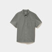 Chemise d&eacute;perlante droite stretch gris homme